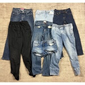 Lot of 7 Girls Sz 8 Clothing Denizen The Childrens Place Kids Mixed Pants Bundle